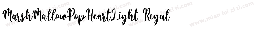 MarshMallowPopHeartLight Regular字体转换